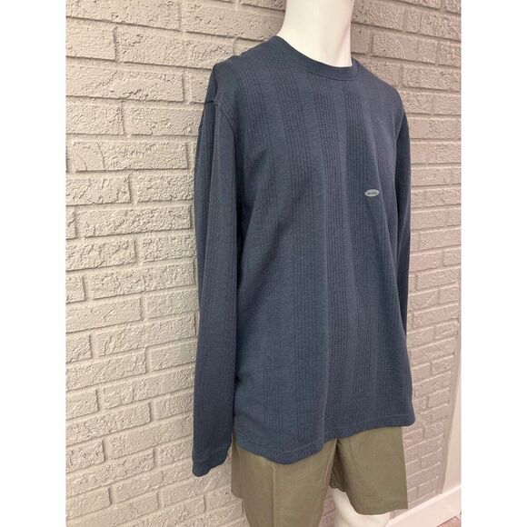 Van Heusen Men Blue Long Sleeve Crew Neck Ribbed Sweater Size XL - Picture 3 of 9